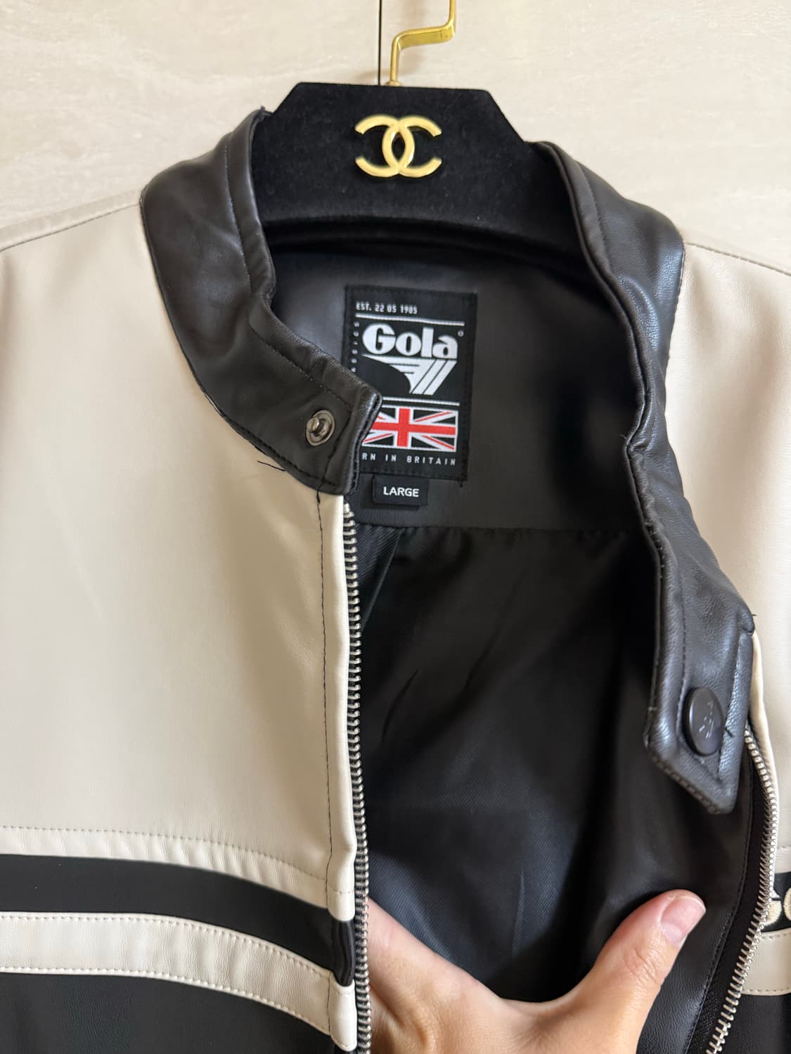 골라 클래식 바이커 레더자켓 상품이미지4