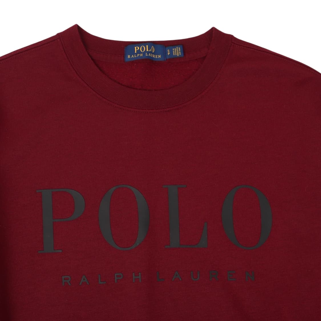 폴로 랄프로렌 버건디 엠브로이드 코튼 폴리 스웻셔츠 상품이미지2