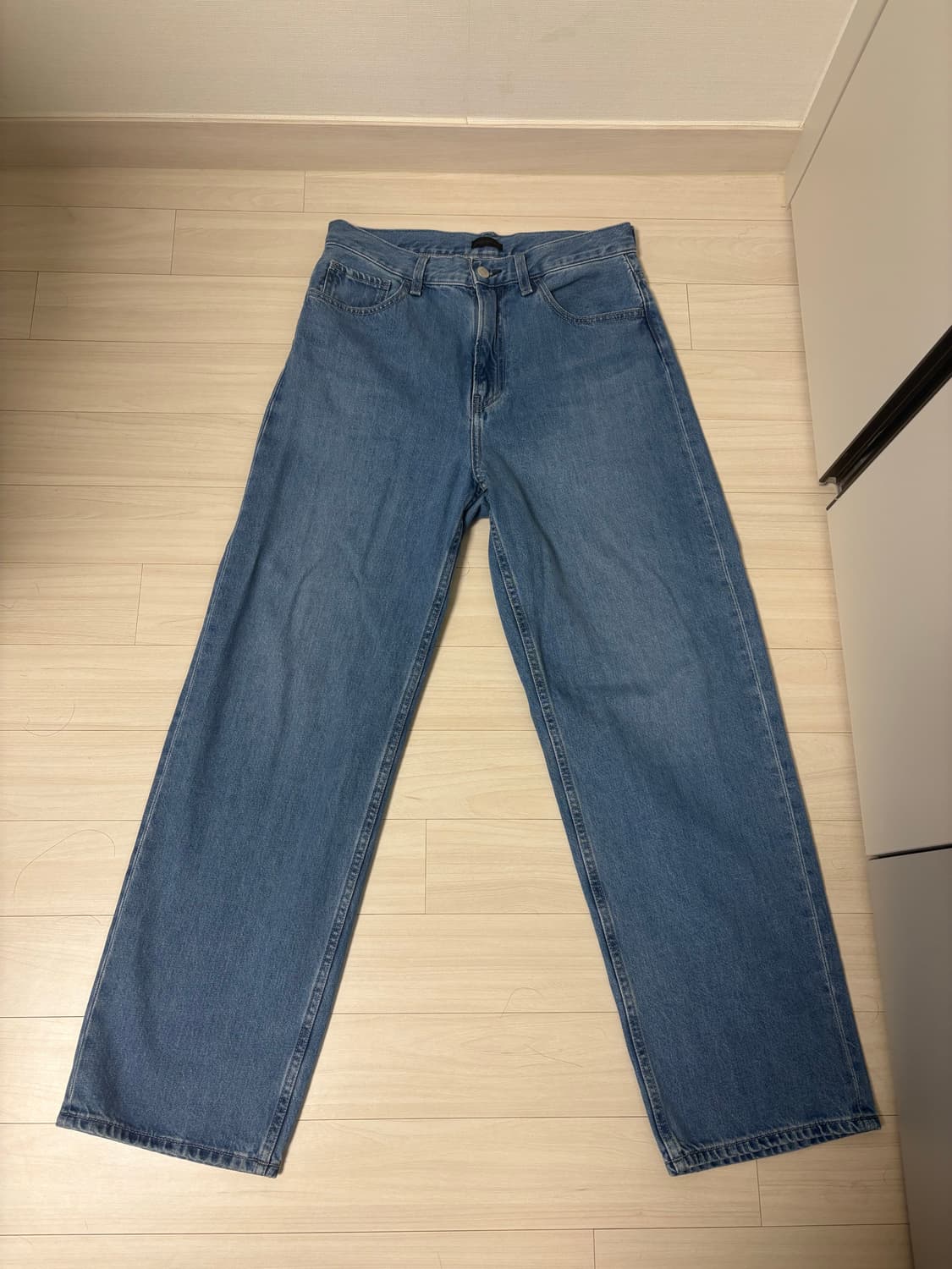 유니클로 와이드 스트레이트진 블루 30 상품이미지3