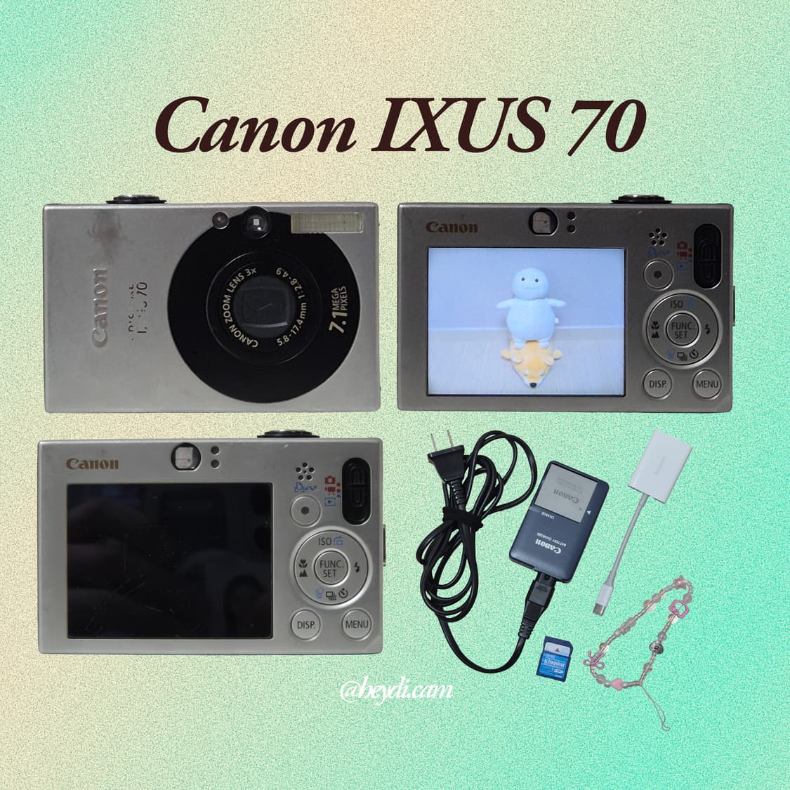 (강민경 아이브 리즈 은채) 캐논 ixus70 블랙(SD1000, 상품이미지2