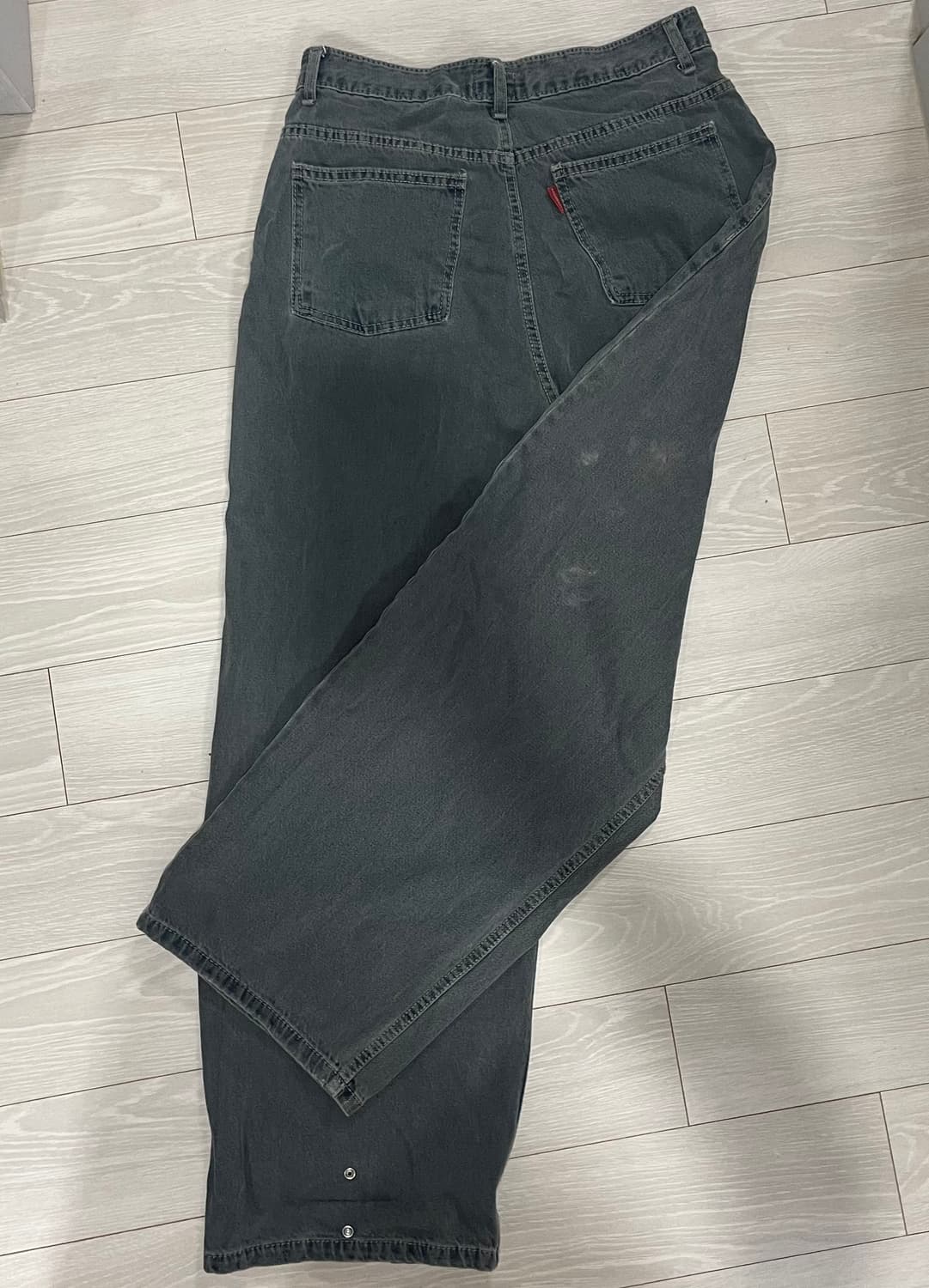키도 unisex 와이드피그먼트 데님 팬츠 상품이미지5