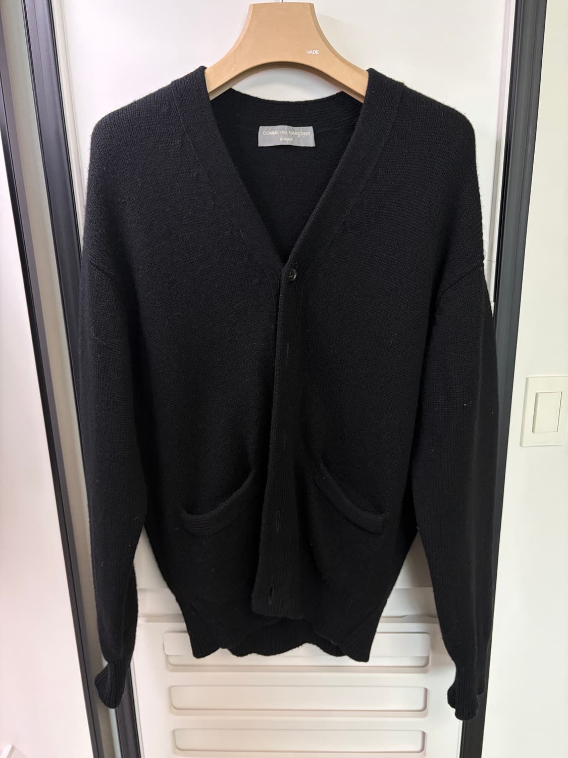90s 00s 빈티지 꼼데가르송 옴므 가디건 블랙 다나카 tanaka 상품이미지1