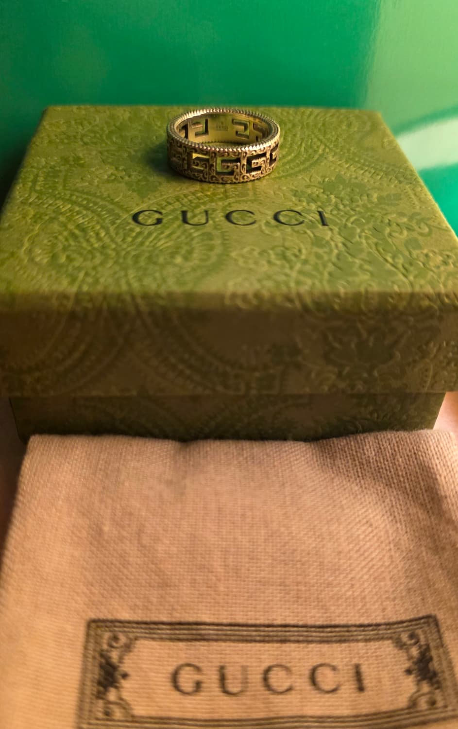 [19,새상품급]구찌 G 스퀘어 반지 상품이미지1