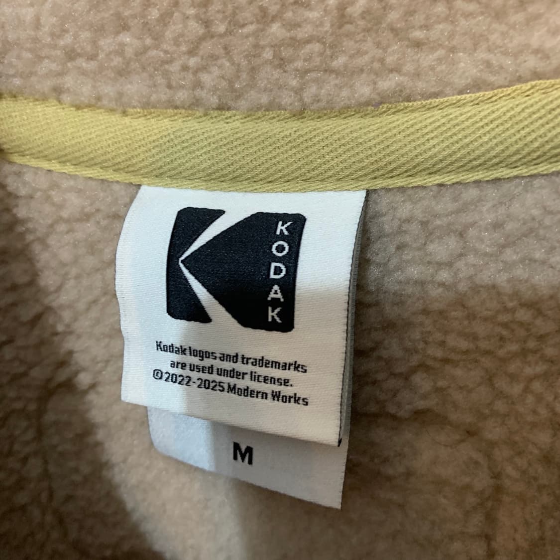 M KODAK 코닥어패럴 브라우니 라이트웜 반집업 기모 맨투맨 상품이미지7