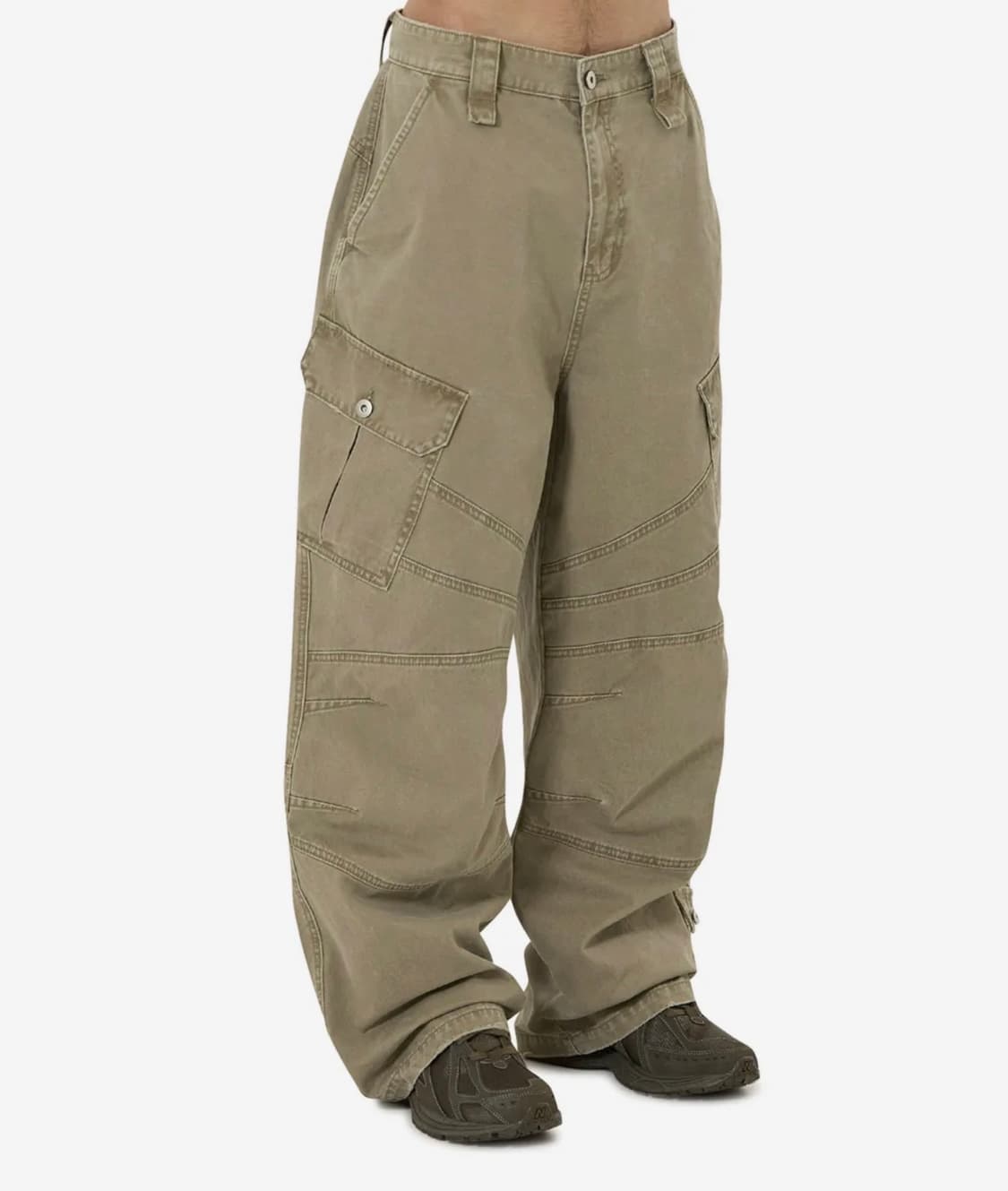 OY WASHED PANEL CARGO PANTS - BEIGE 상품이미지1