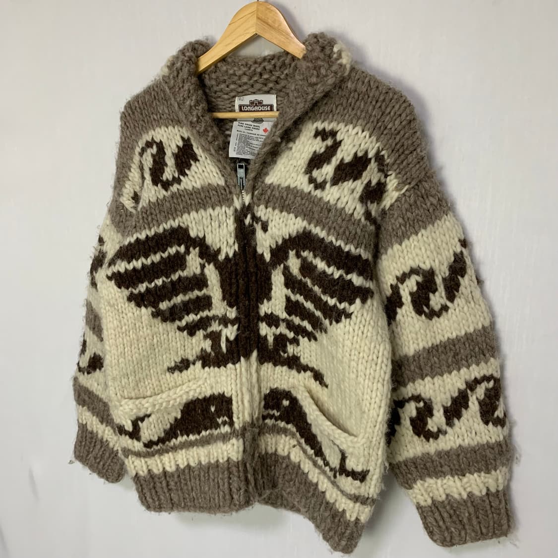 코위찬 코위챤 빈티지 패턴 니트 스웨터 집업 가디건 남녀공용 캐나타빈티지 상품이미지6