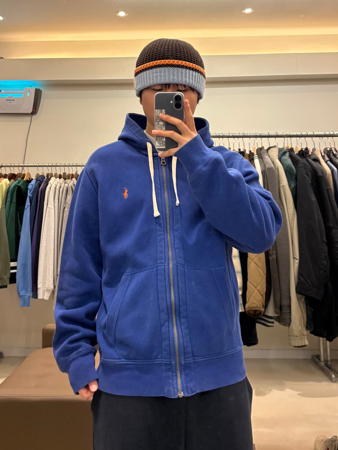 폴로 랄프로렌 와플 후드집업 상품이미지10