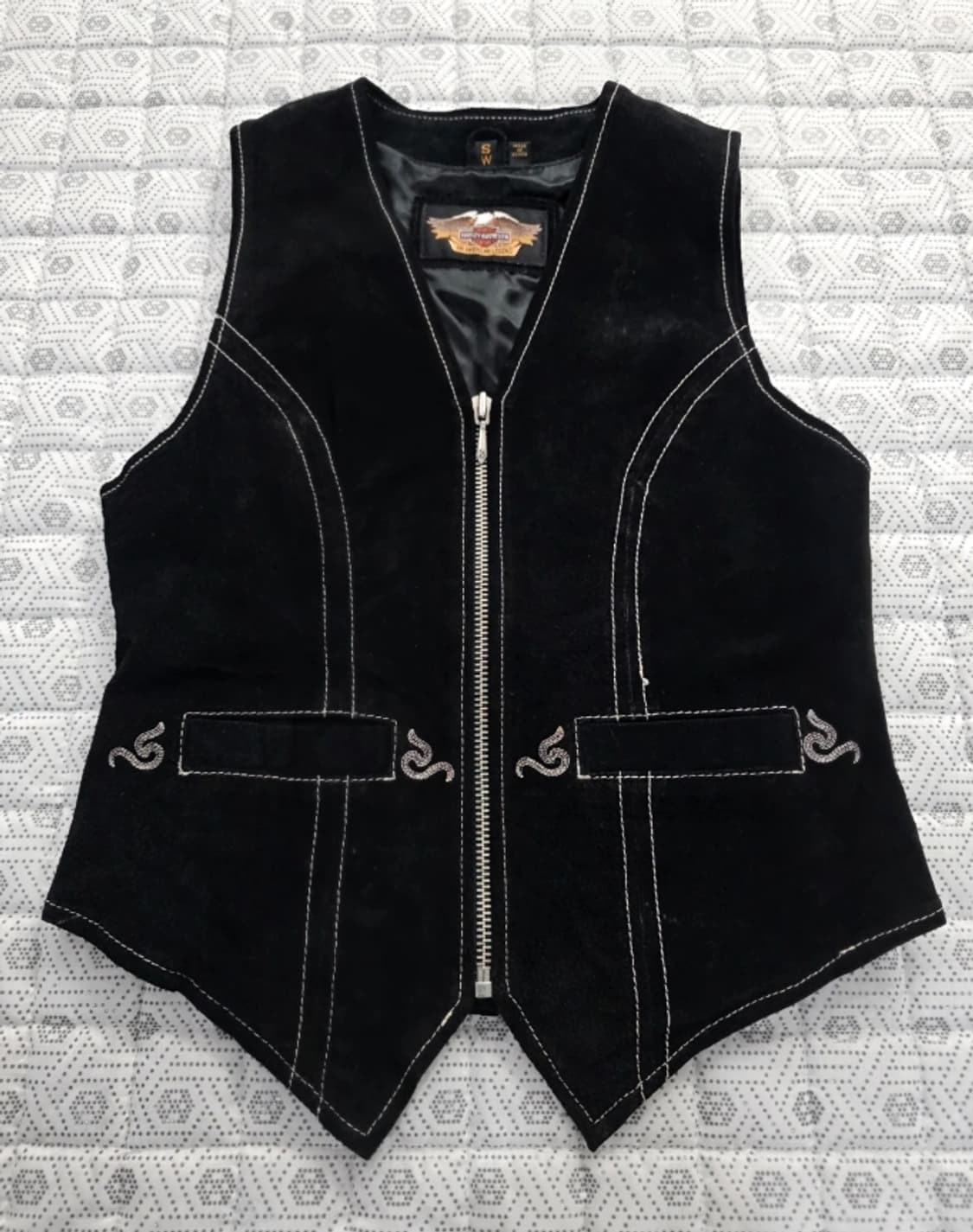 할리데이비슨 여성 스웨이드 레더 베스트 S 상품이미지1