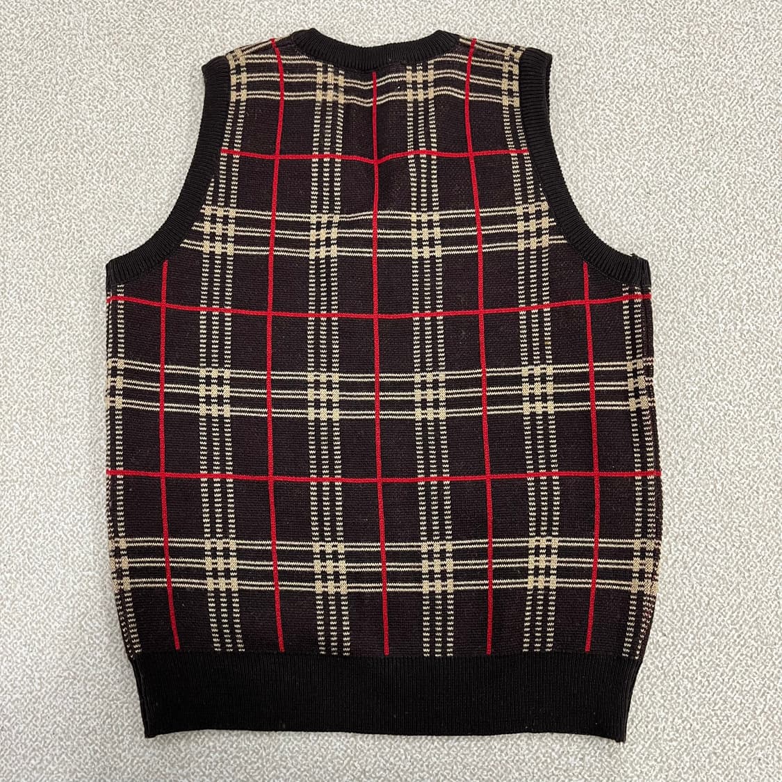 [M] 버버리 빈티지 노바체크 니트 베스트 0102M1 상품이미지4