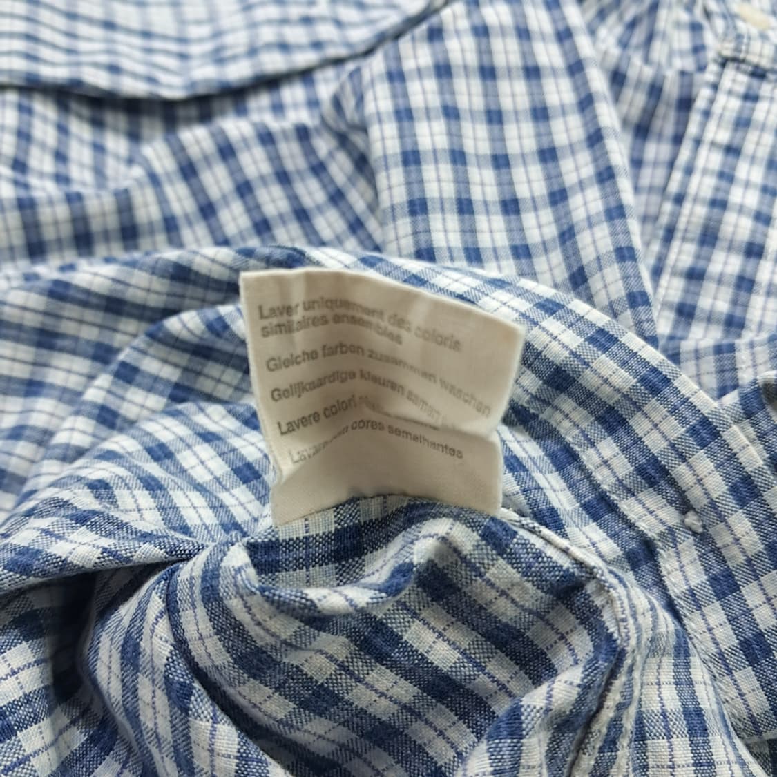 CN681 XL LEE 리 블루 스몰 타탄체크 긴팔 셔츠 남방 상품이미지6