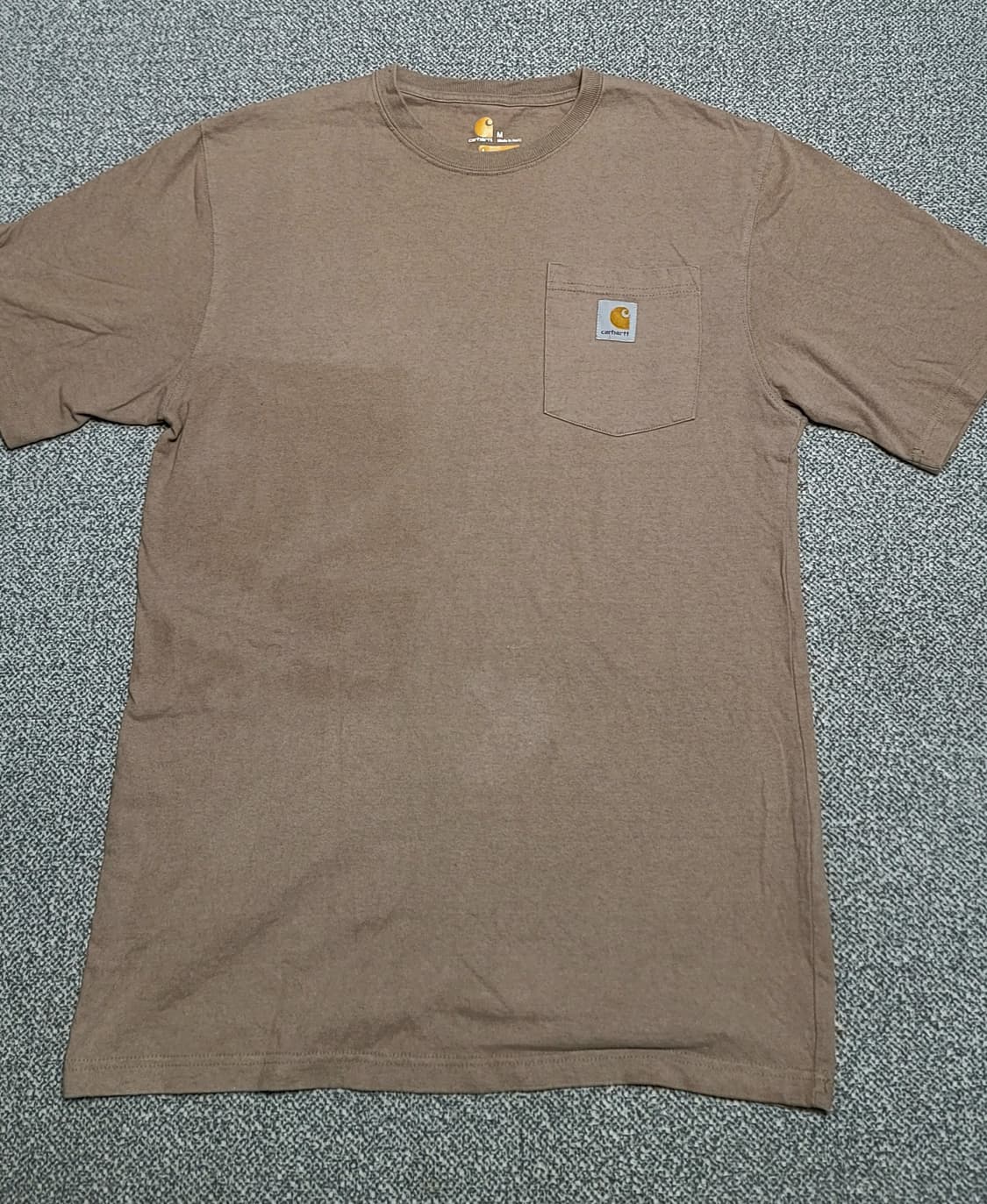 칼하트 K87 다크브라운 포켓 반팔티 M 상품이미지1