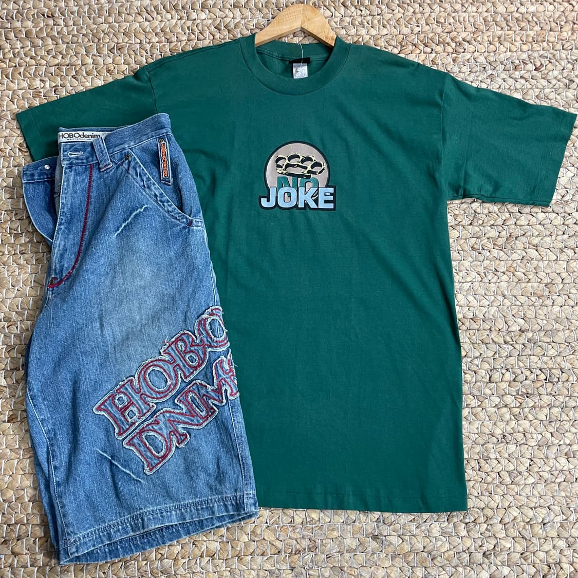90s USA No joke 싱글스티치 홀가먼트 티셔츠 상품이미지1