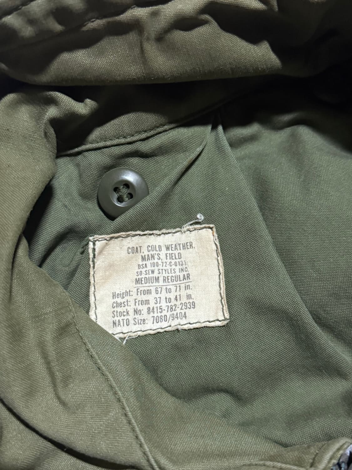 1972년 USA M-65 필드 자켓 M-R 상품이미지7