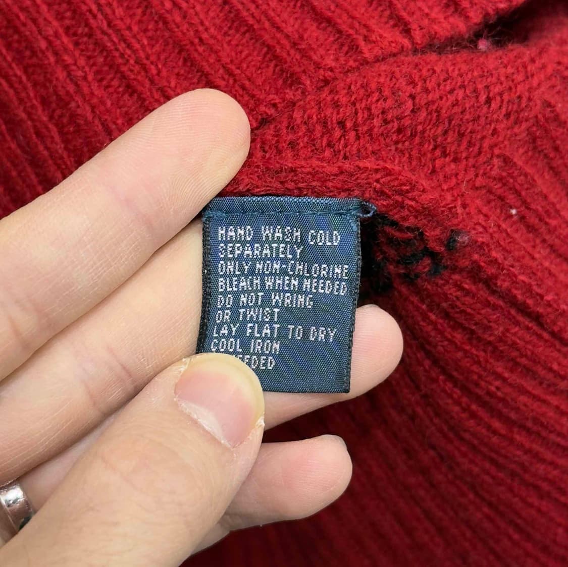 폴로 랄프로렌 가죽 패치 울 니트 상품이미지5