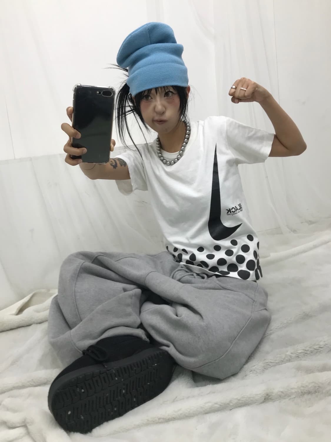 🖤 꼼데가르송 X 나이키 콜라보 도트 반팔 티셔츠 🖤 상품이미지8