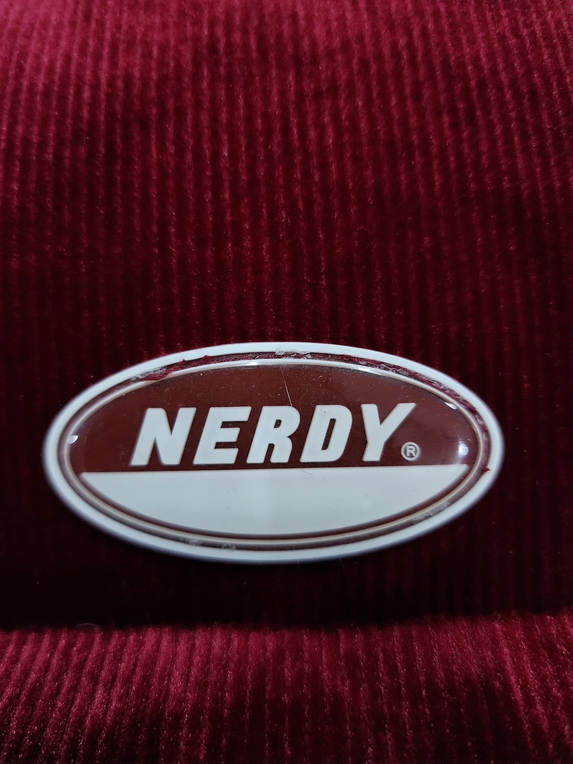 널디 코듀로이 벨벳 다운 패딩 자켓 버건디 S 상품이미지4