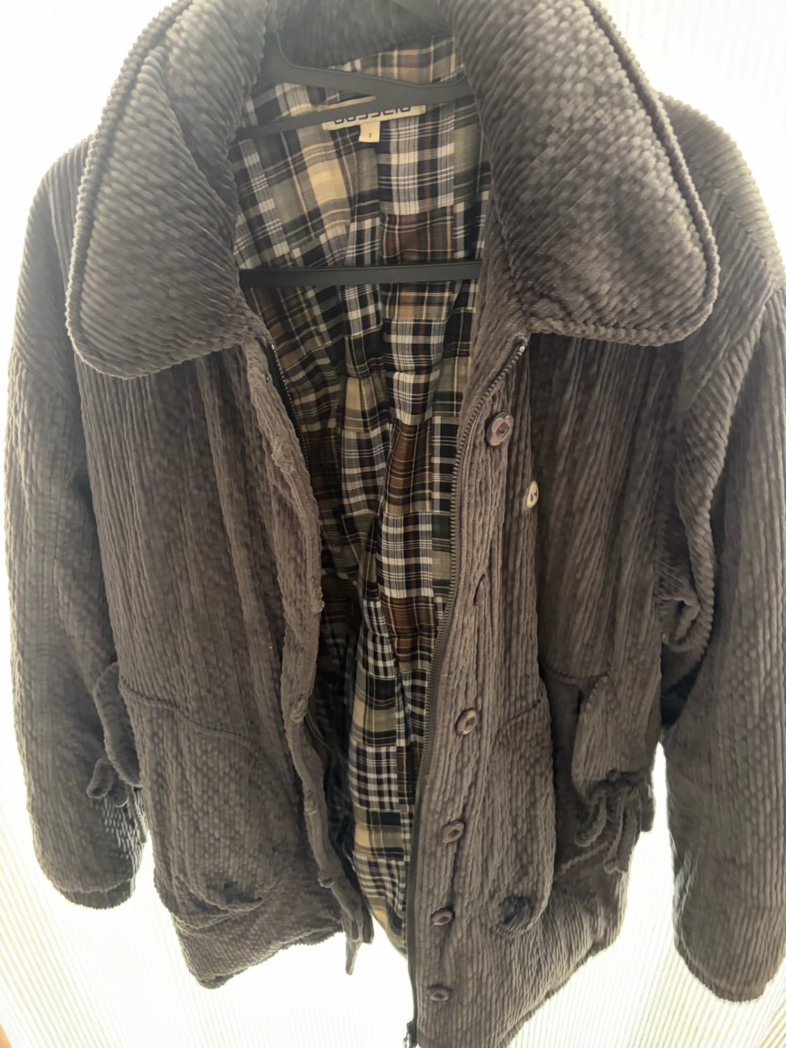 ROUND COLLAR COZY BOMBER BLUE GREY 상품이미지2