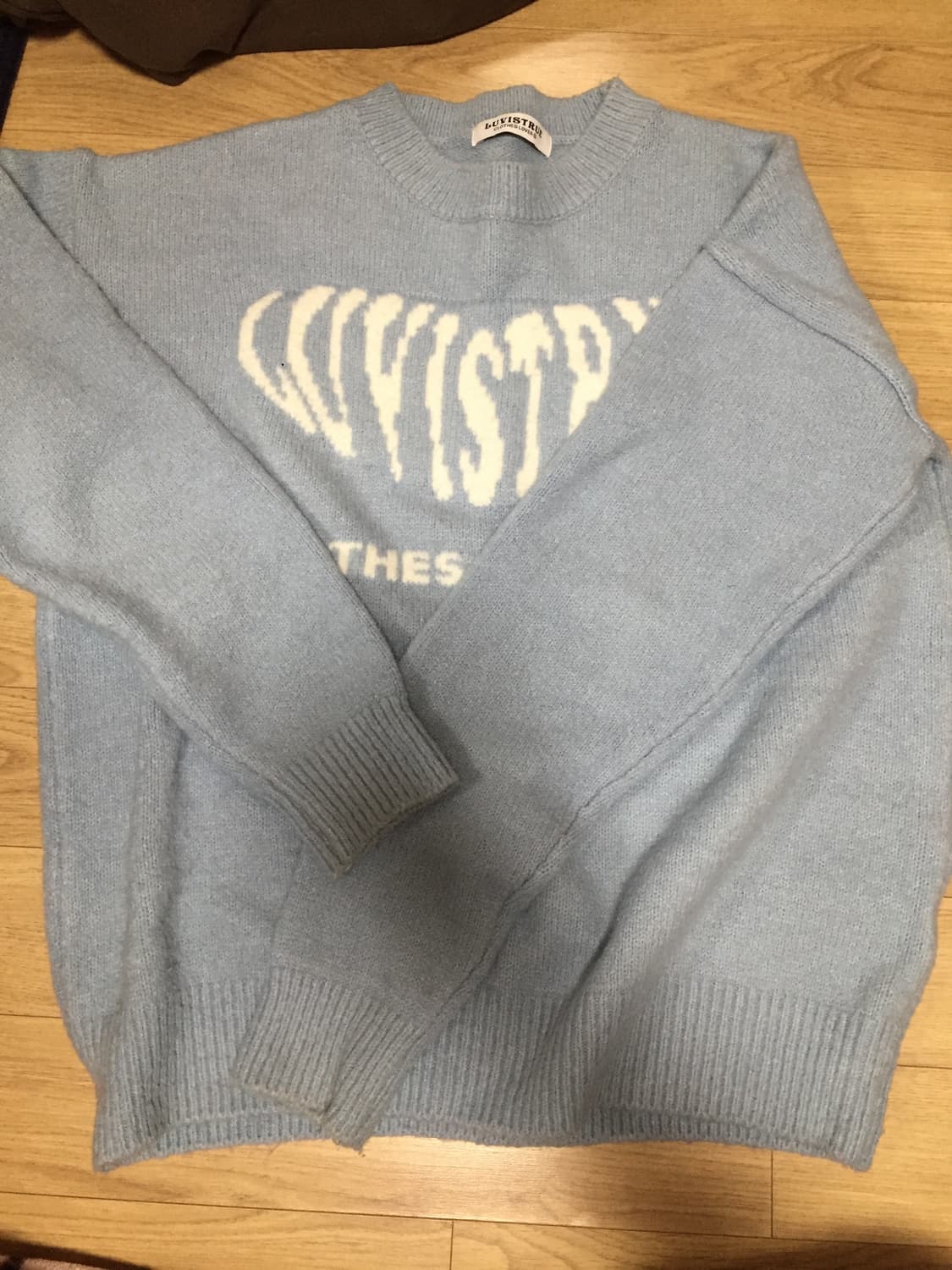 러브이즈트루 니트 스카이블루 상품이미지2