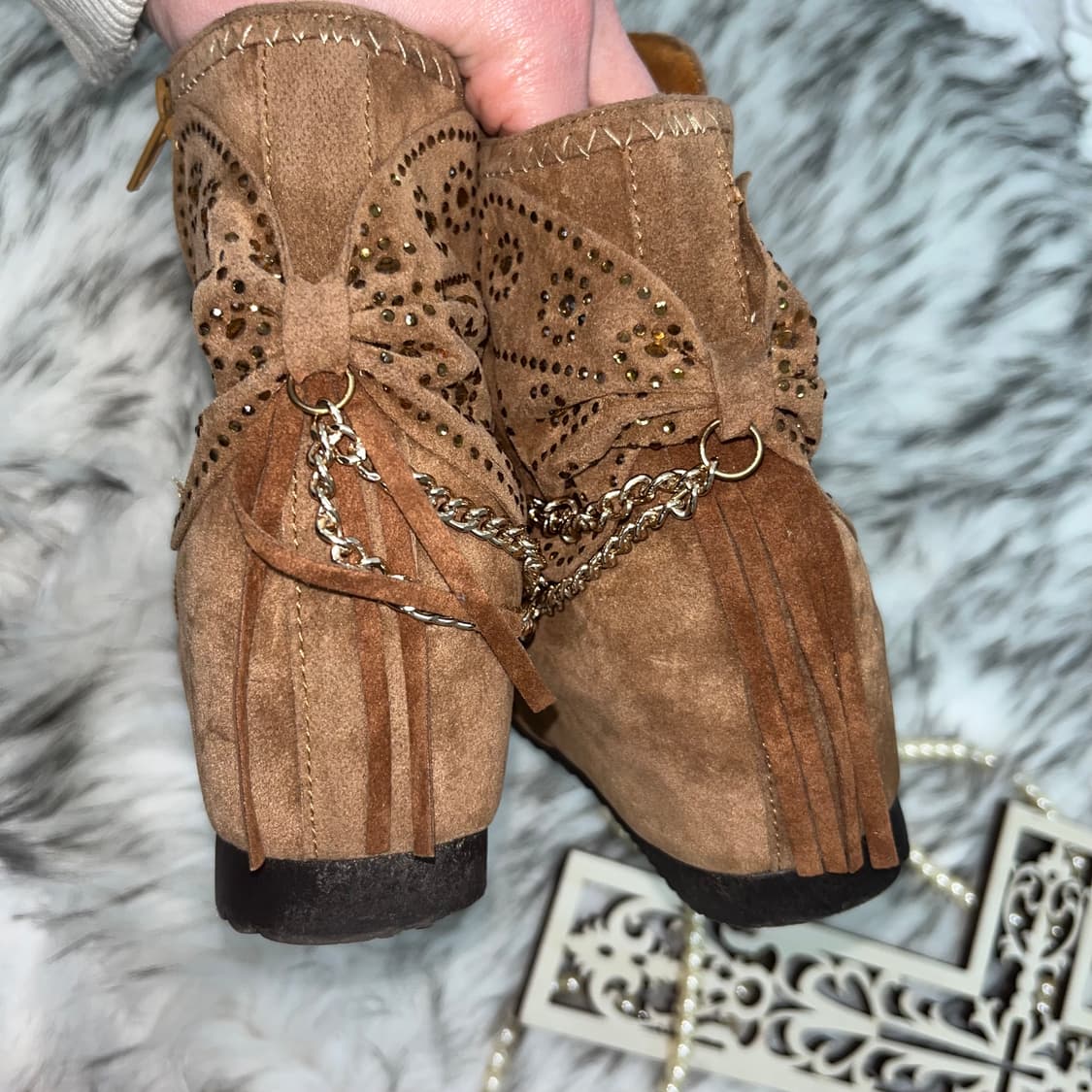 빈티지 페어리무드 웨지힐부츠 상품이미지5