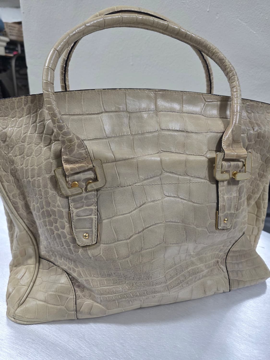 타임 베이지 오데오콜롬보스타일 토트백 상품이미지6