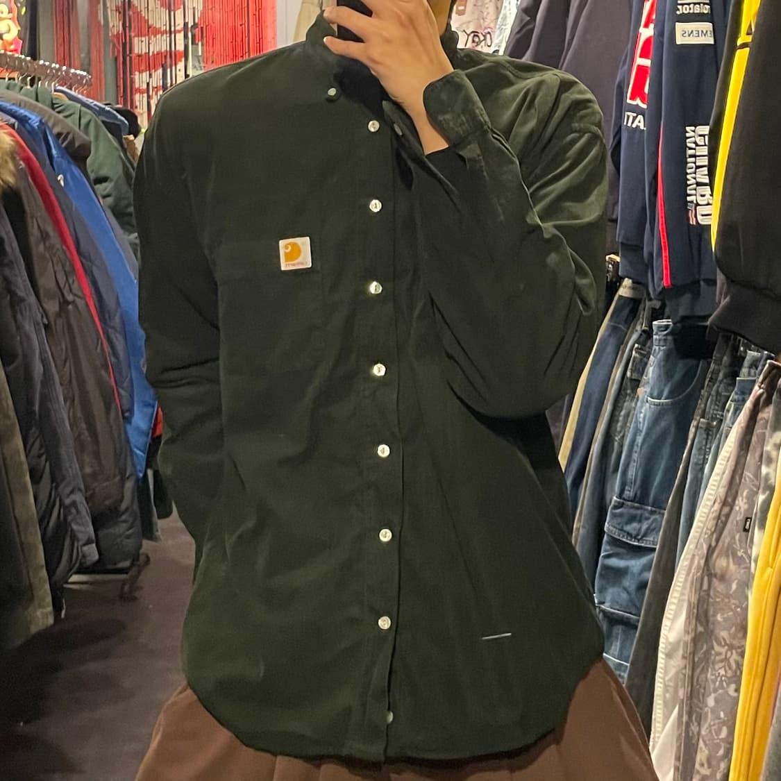 [IM] carhartt 칼하트 딥그린 코듀로이 셔츠 상품이미지3