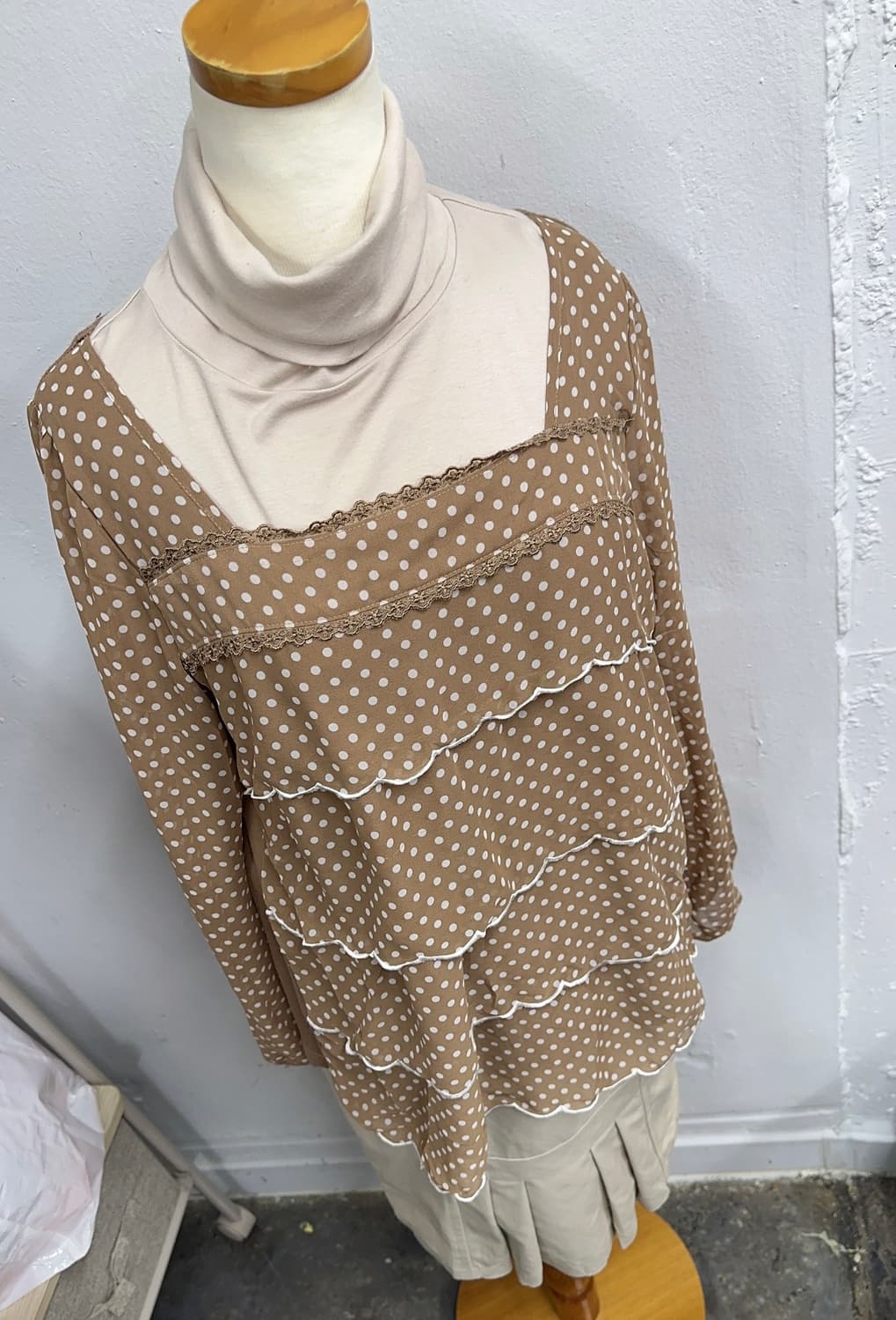 🥨쇼쿌라 도트 코디세트🥨 캉캉 블라우스 히메갸루 라떼갸루 슈슈룬 상품이미지7