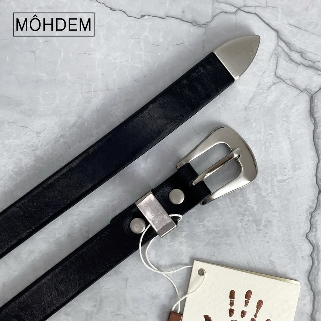 이태리 펠레 소가죽 웨스턴 벨트 20mm 상품이미지5