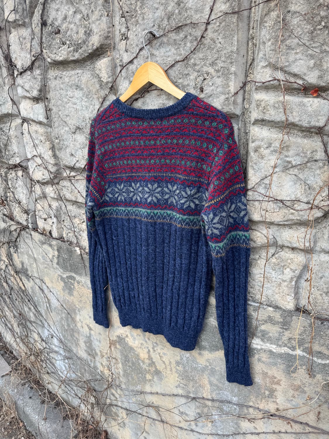 Gim british wool 페어아일 케이블 니트 L 상품이미지4