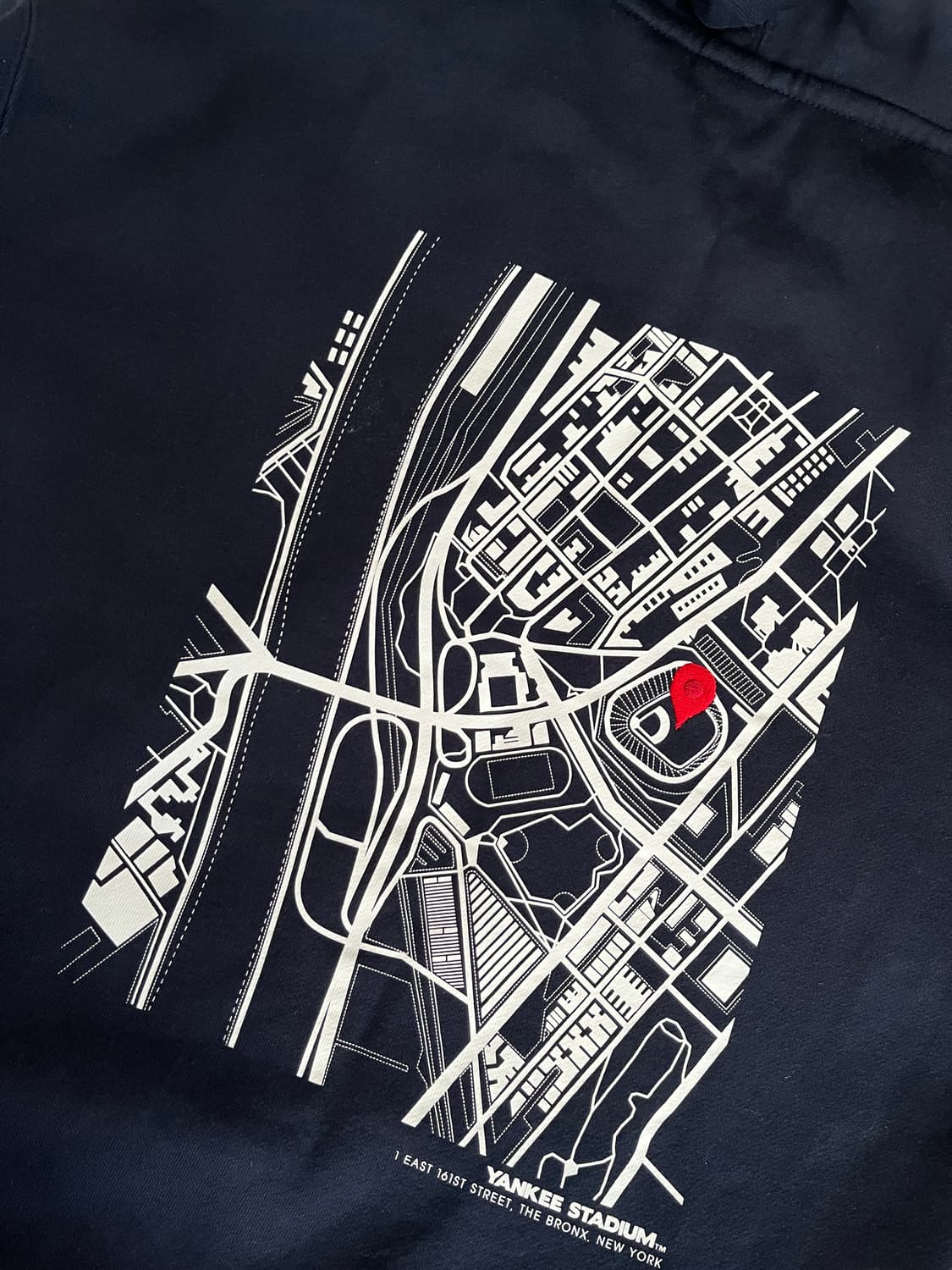 XL)뉴에라 mlb 뉴욕 양키스 새틀라이트 맵 네이비 기모 후드티 상품이미지3