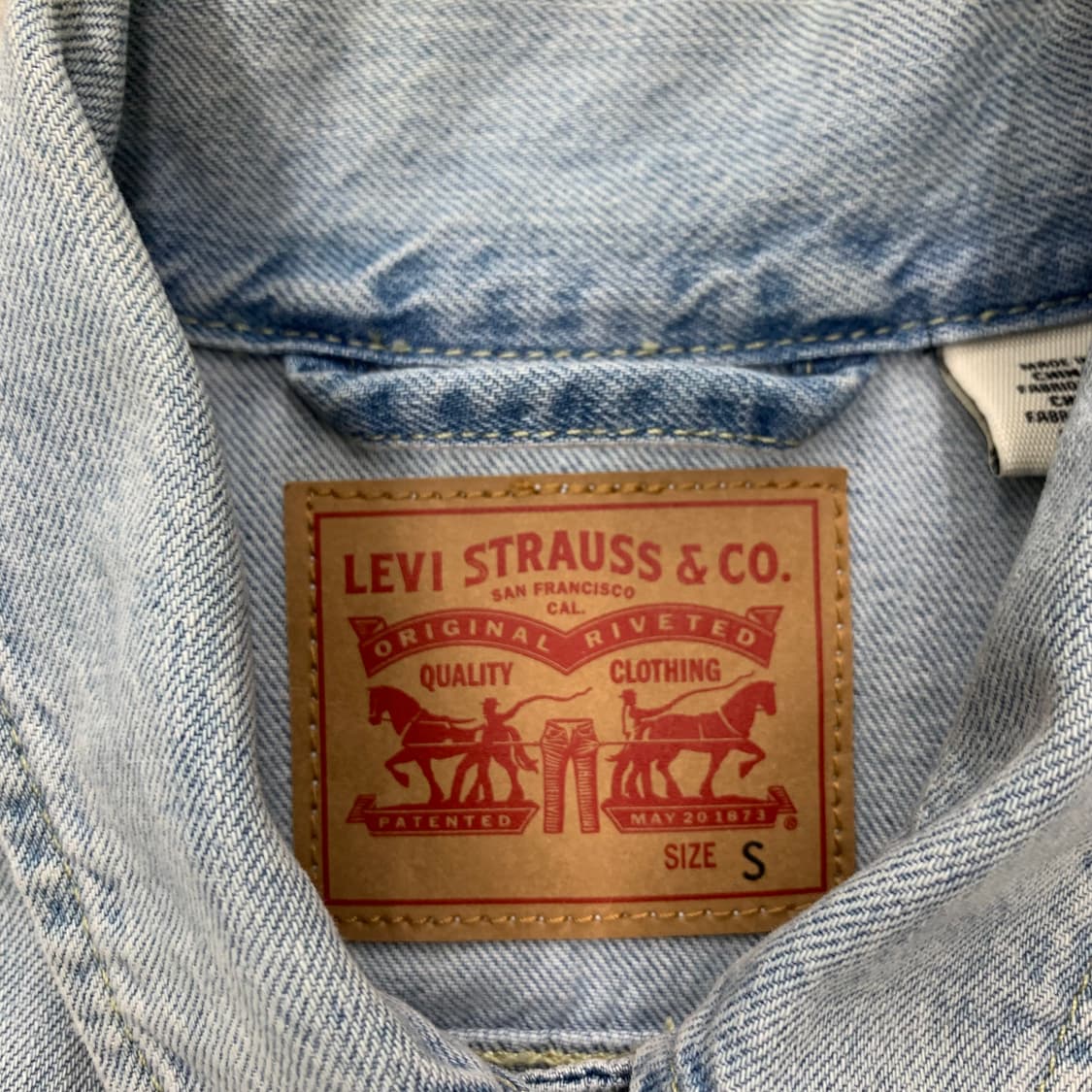 리바이스 플라워 자수 데님 S 상품이미지4