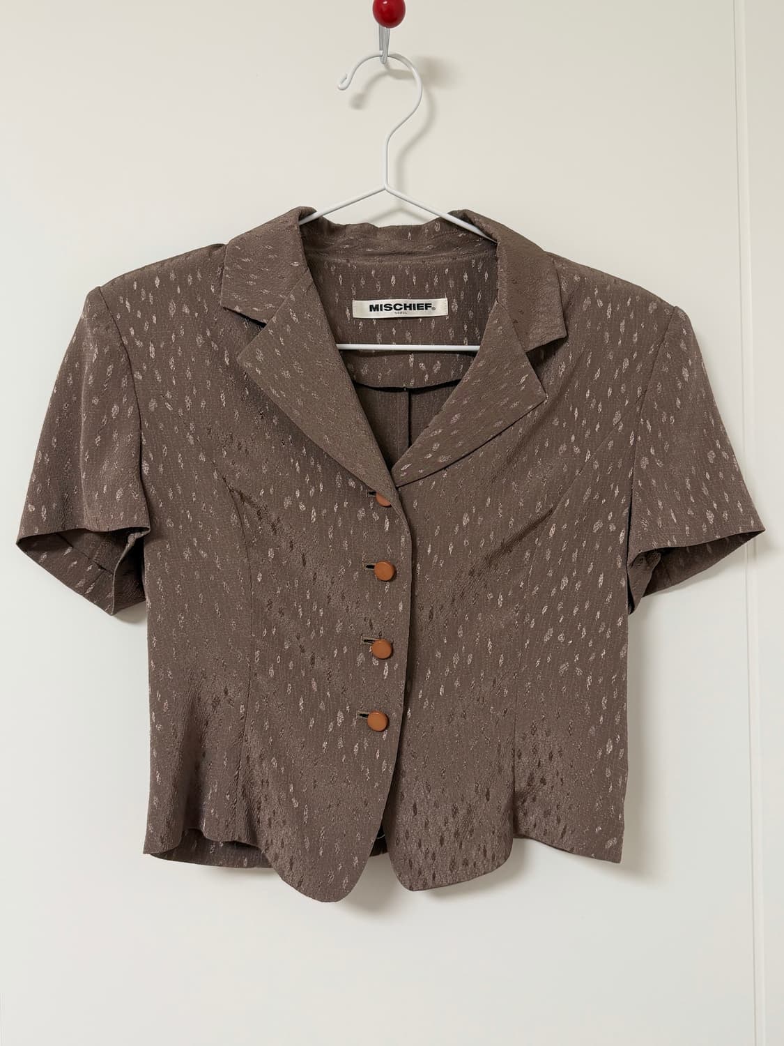 MSCHF 반팔 자켓 블라우스 브라운 상품이미지1