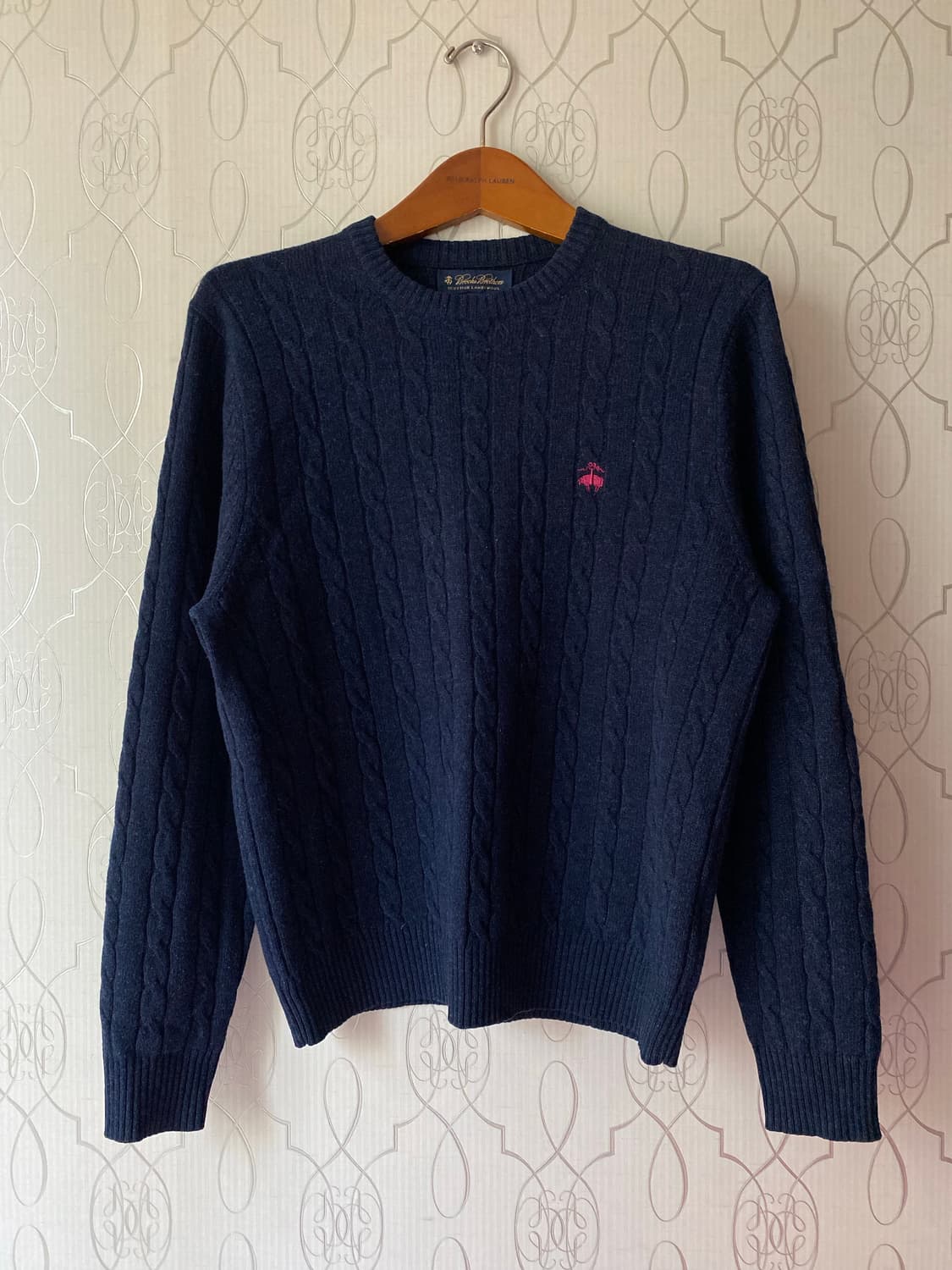 브룩스 브라더스 울 꽈배기 케이블니트 네이비 s 상품이미지1