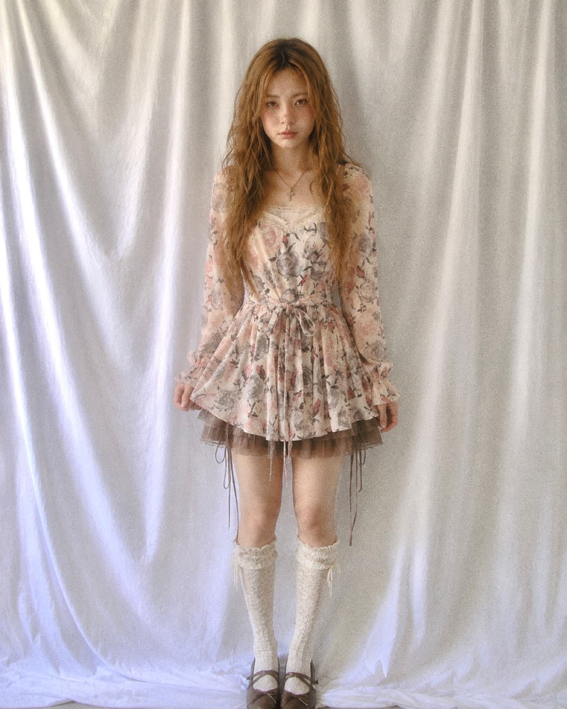 Liz Lisa 리즈리사 고전 앤틱 로즈 쉬폰 블라우스 로걀 히메갸루 상품이미지3