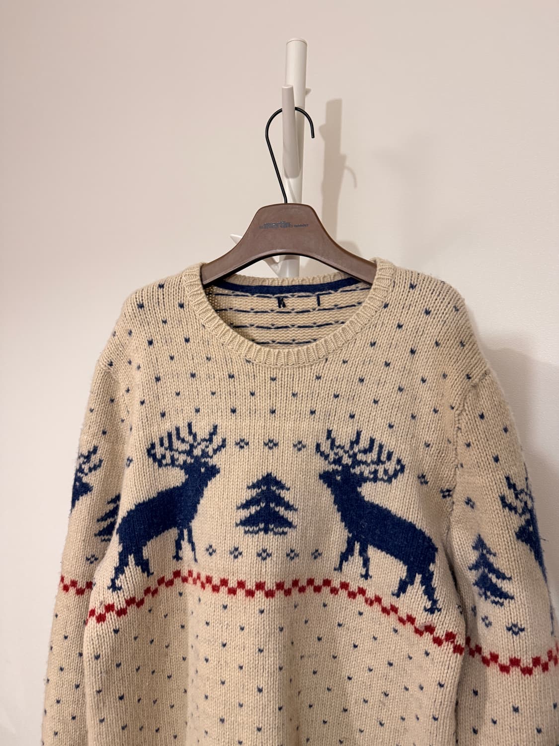 베이지 노르딕 빈티지 울 스웨터 상품이미지3