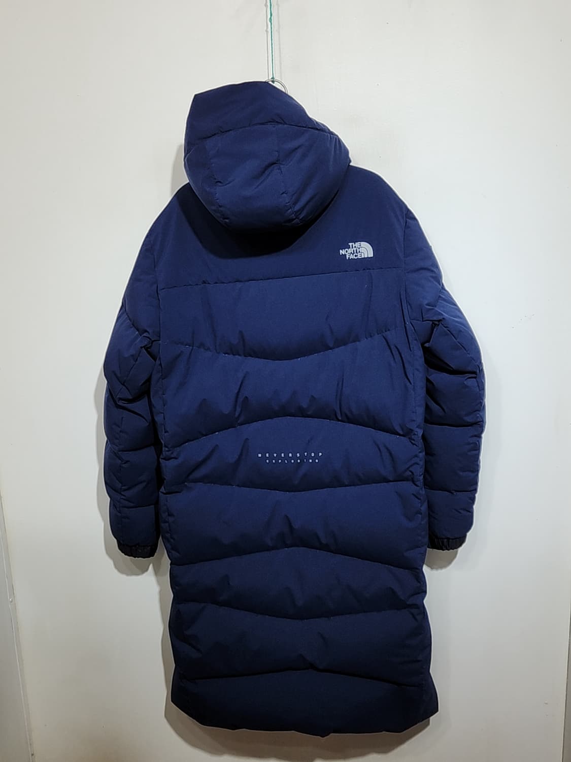 (L) 노스페이스 구스다운 롱패딩 점퍼 네이비 거위털 패딩코트  상품이미지7