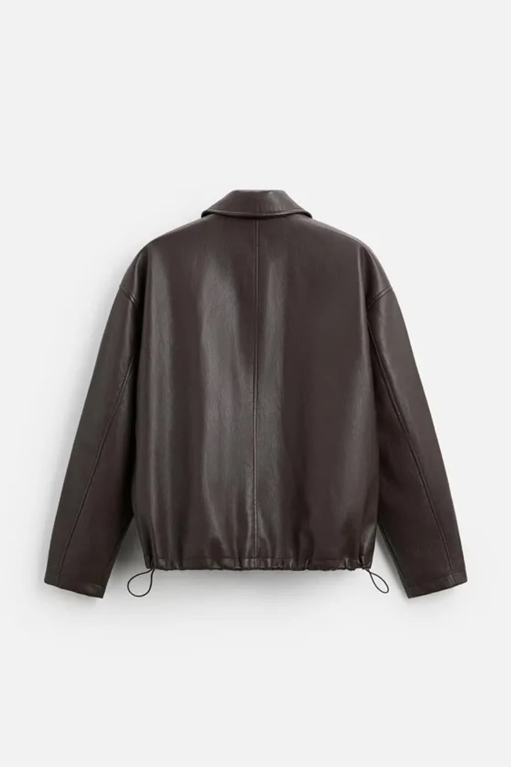 자라 페이크 레더 브라운 자켓 상품이미지7