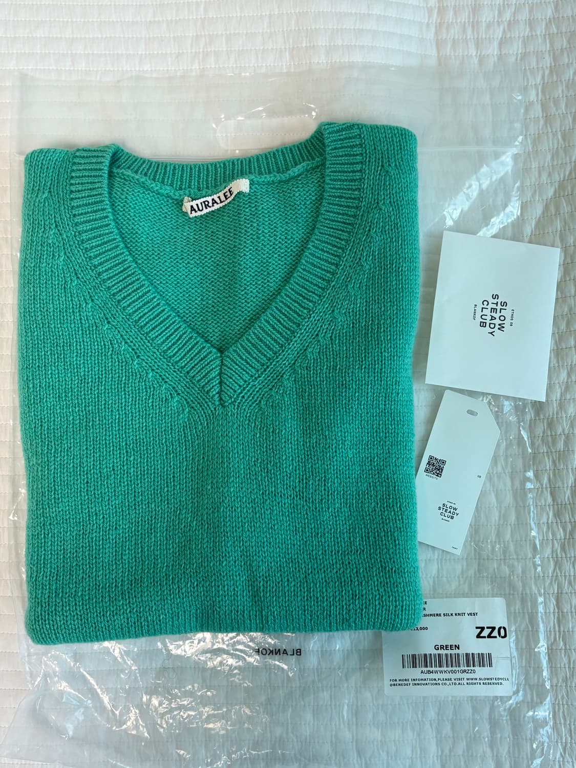 오라리 실크 캐시미어 니트 베스트 상품이미지1