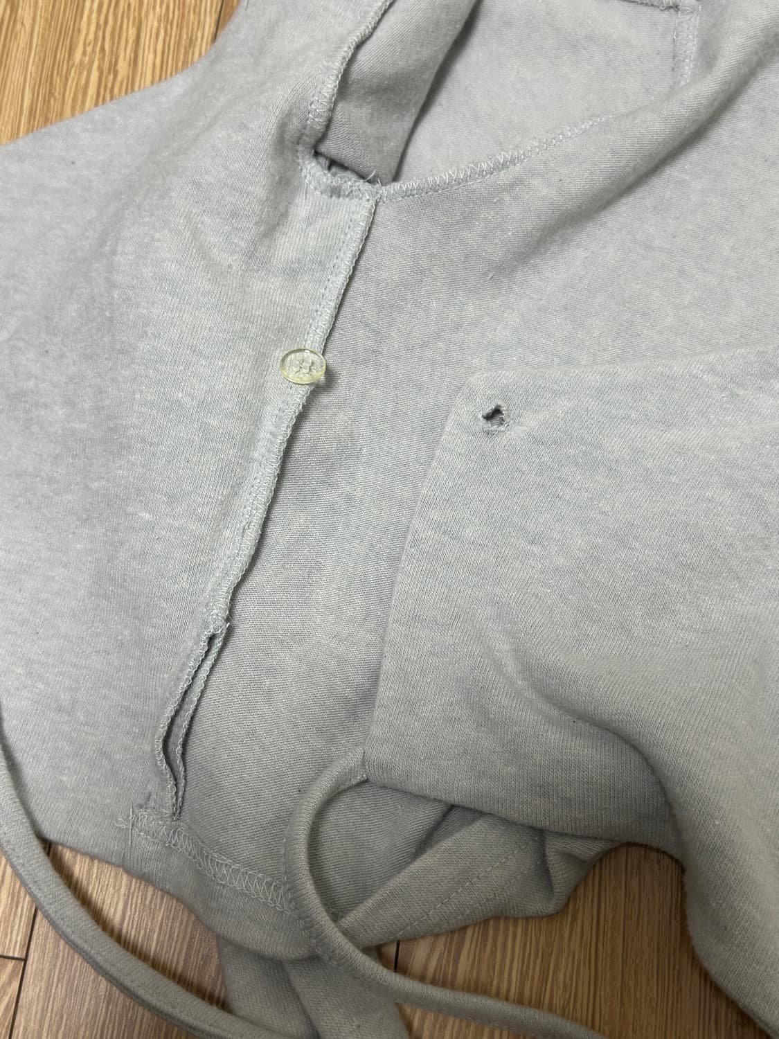 낫유어로즈 제니 랩 가디건 - 연그레이 상품이미지4