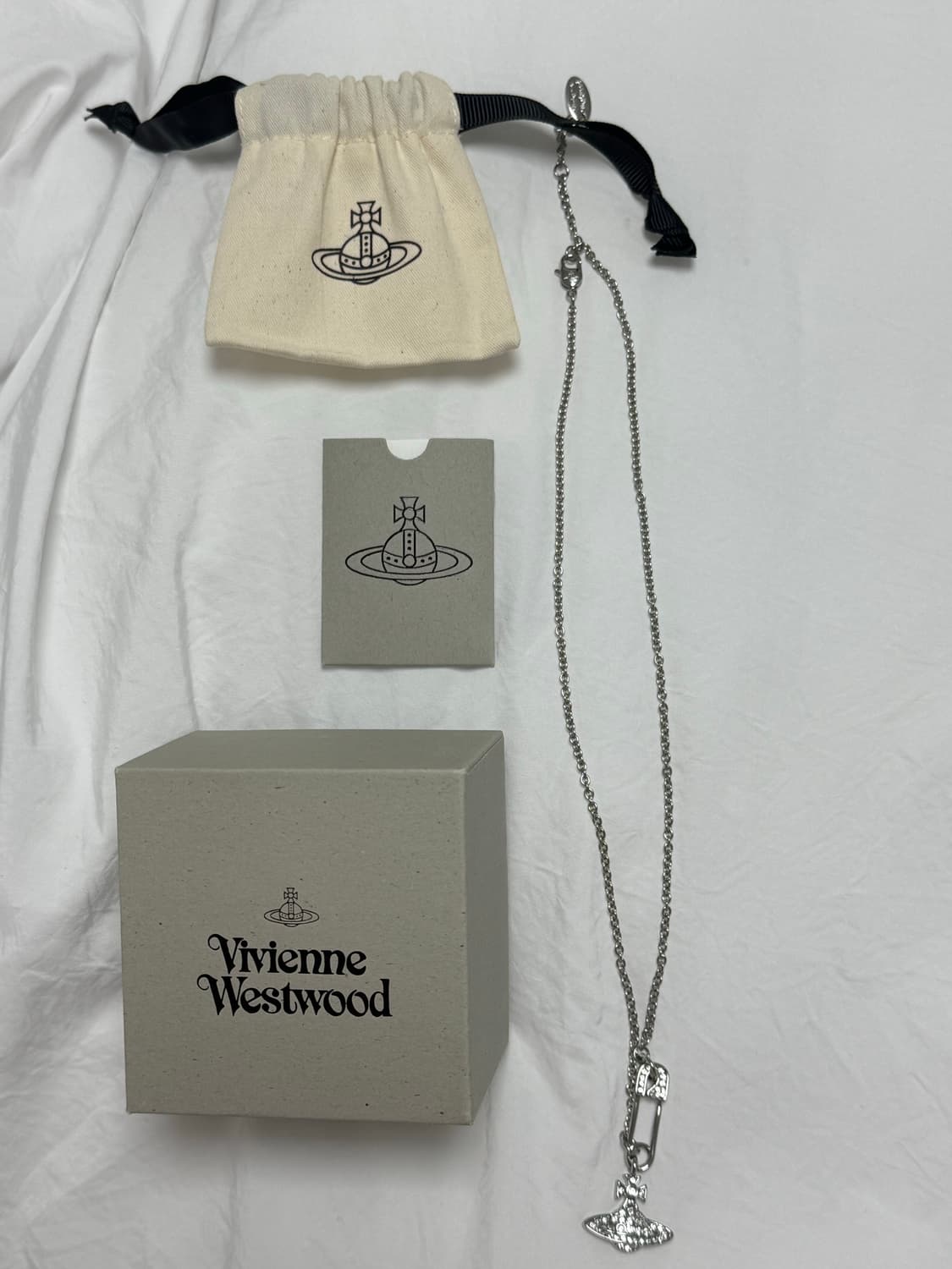 비비안웨스트우드 루크리스 팬던트 실버 클립 목걸이 상품이미지2