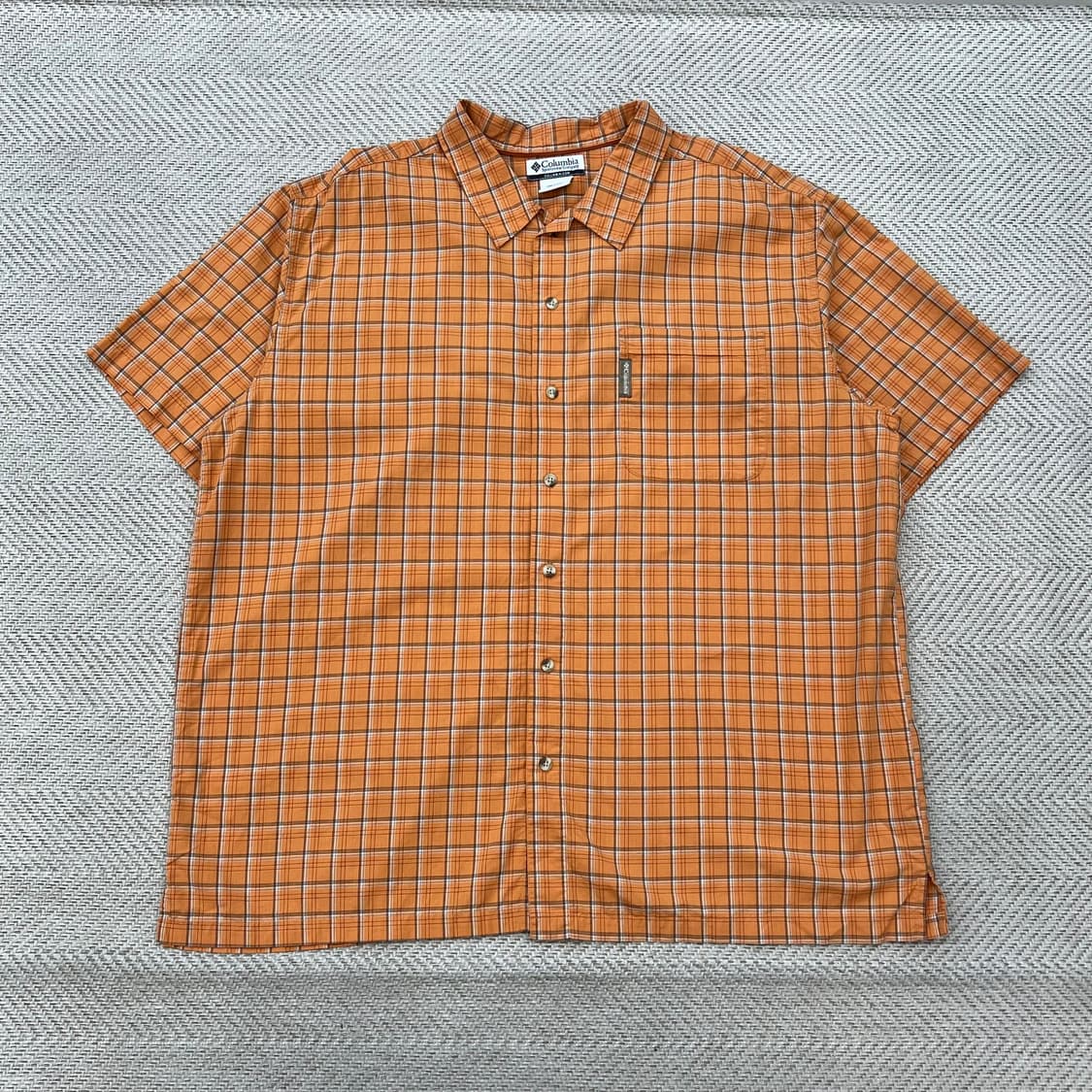 컬럼비아 체크 하프셔츠 r3972 상품이미지1