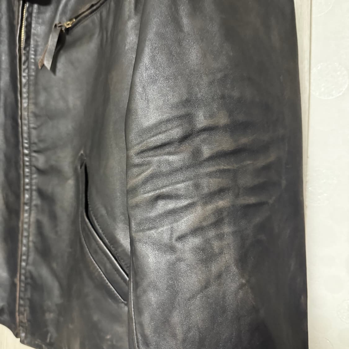[XL] RRL 뉴스보이 레더 자켓 상품이미지4