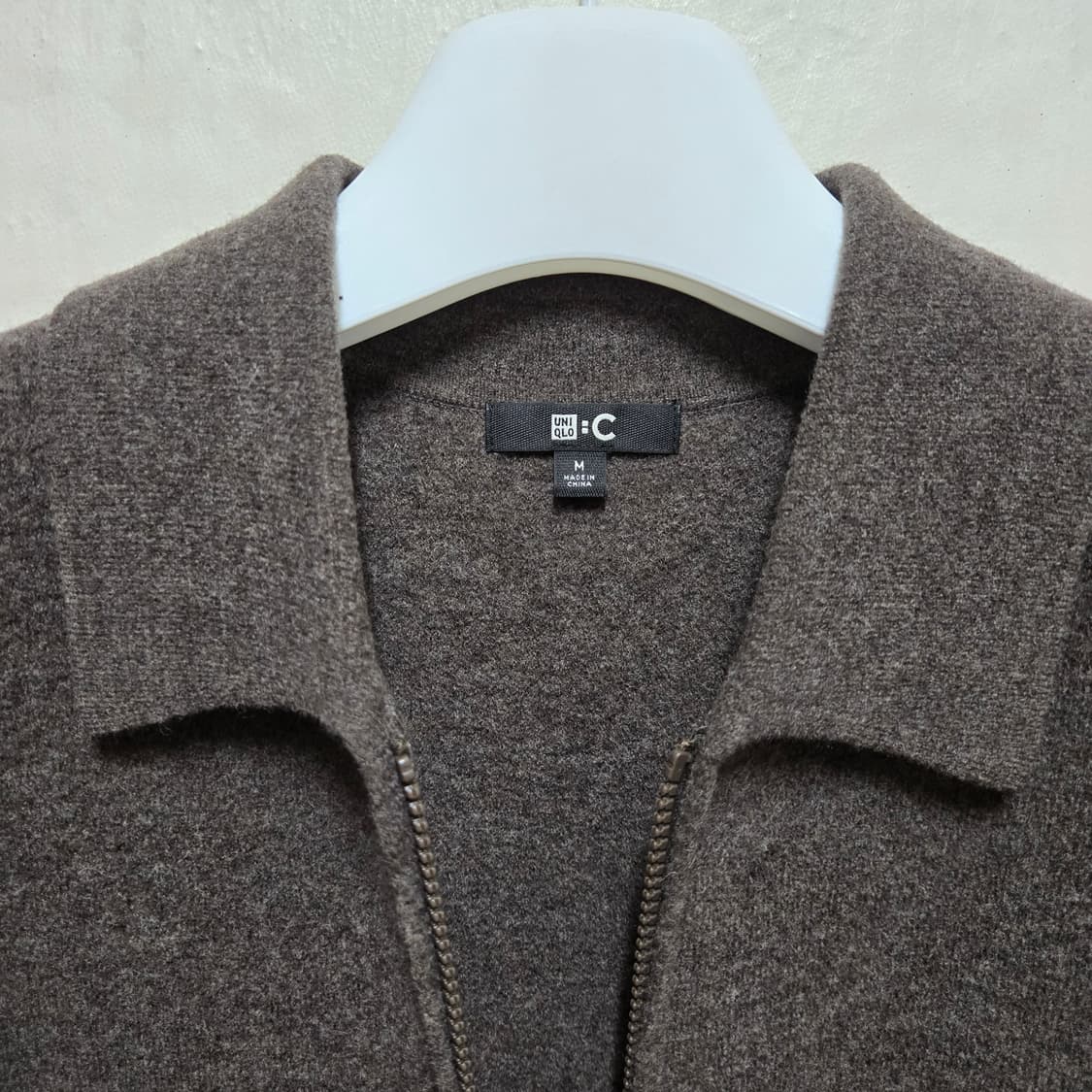 유니클로C 니트풀집재킷 브라운 상품이미지9