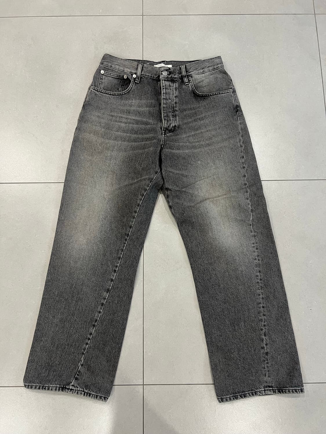 선플라워 와이드 트위스트 데님 블랙스톤 32x32 상품이미지2