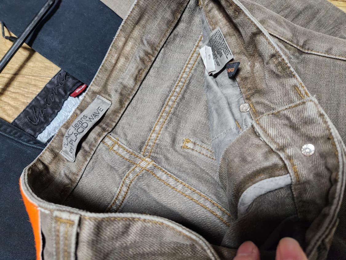 플락진 브라운 워싱 데님 팬츠30 상품이미지5