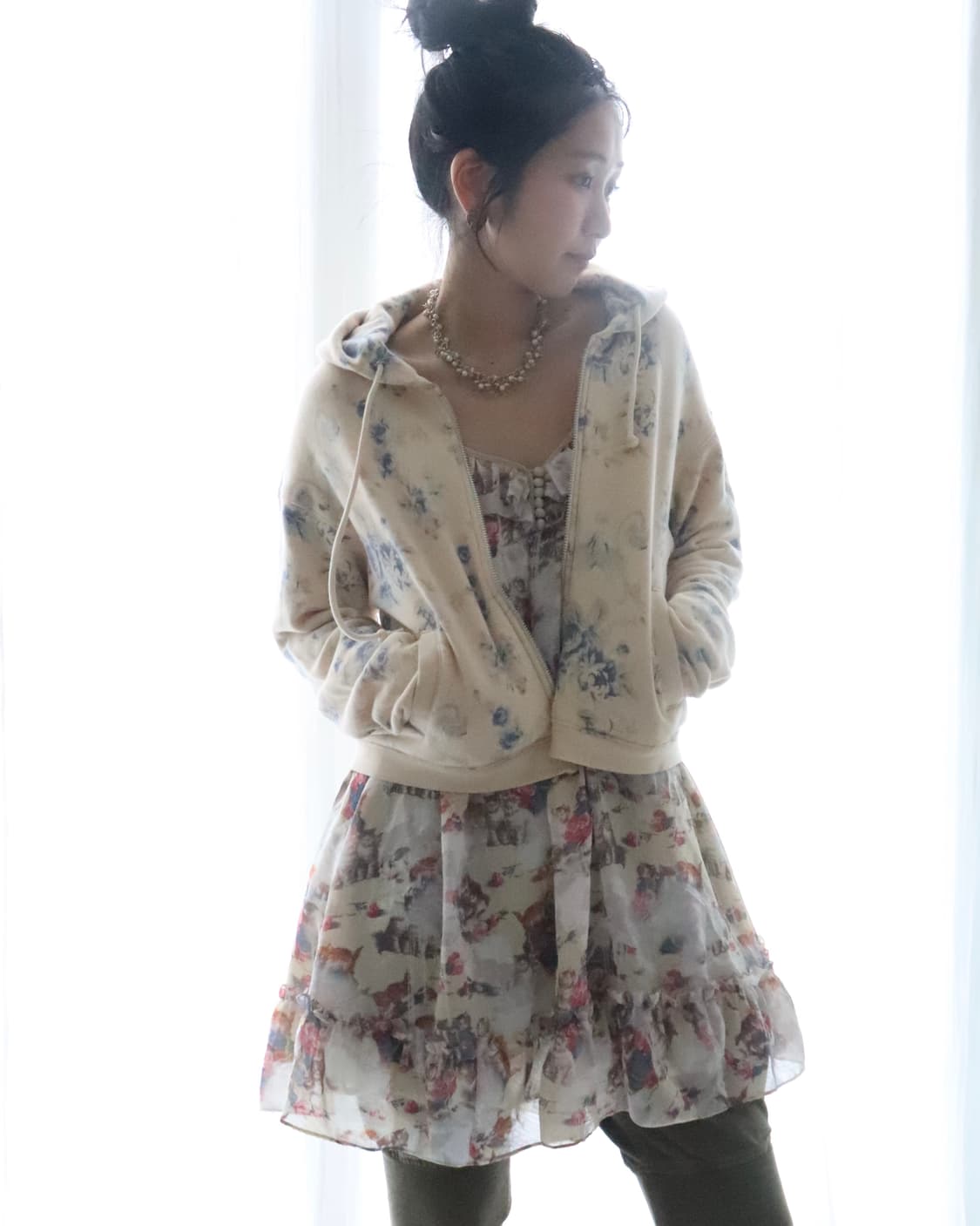 [Cabbages&Roses] Rose Toile Hoodie 상품이미지7