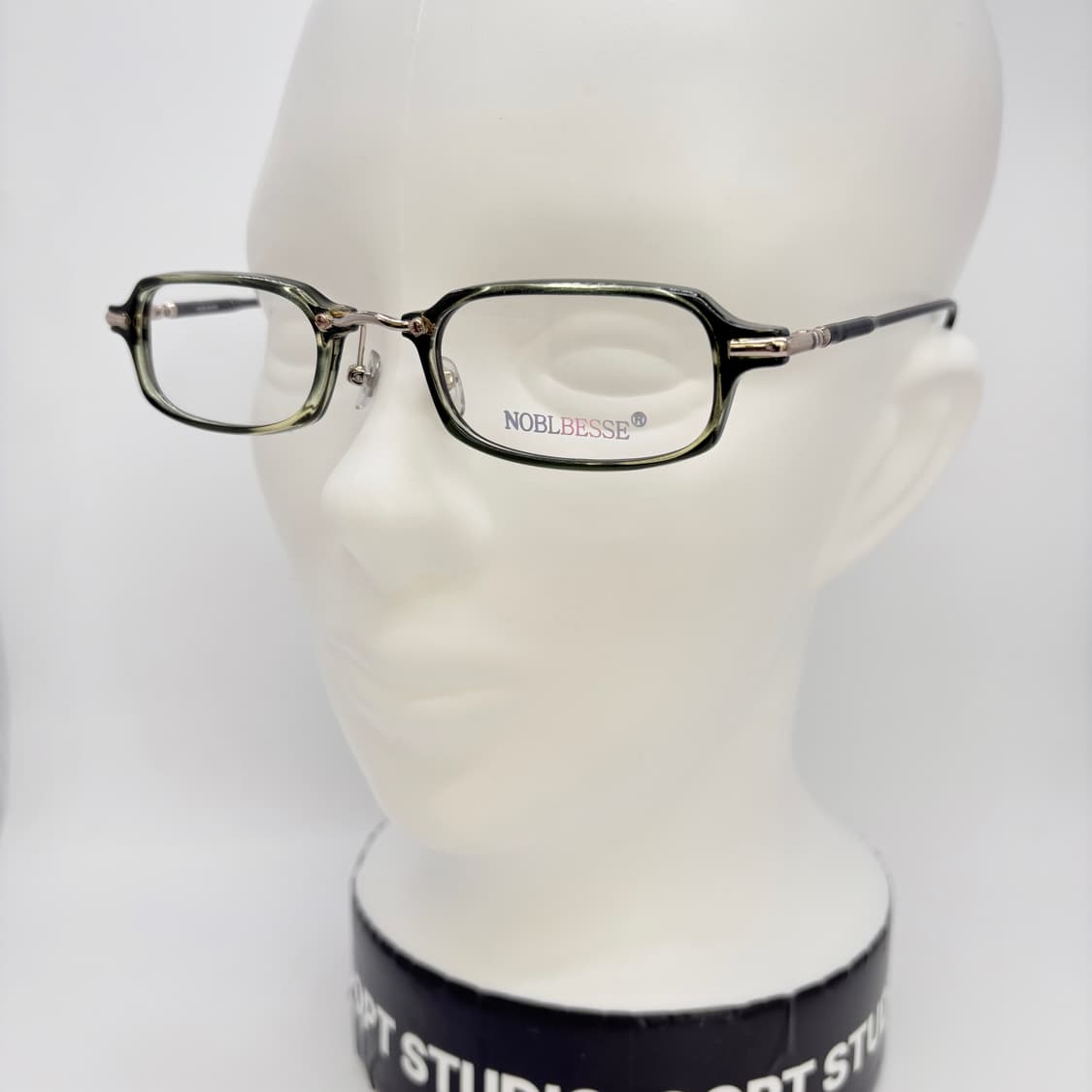NOBLBESSE 그린 스퀘어 빈티지 뿔테 상품이미지5
