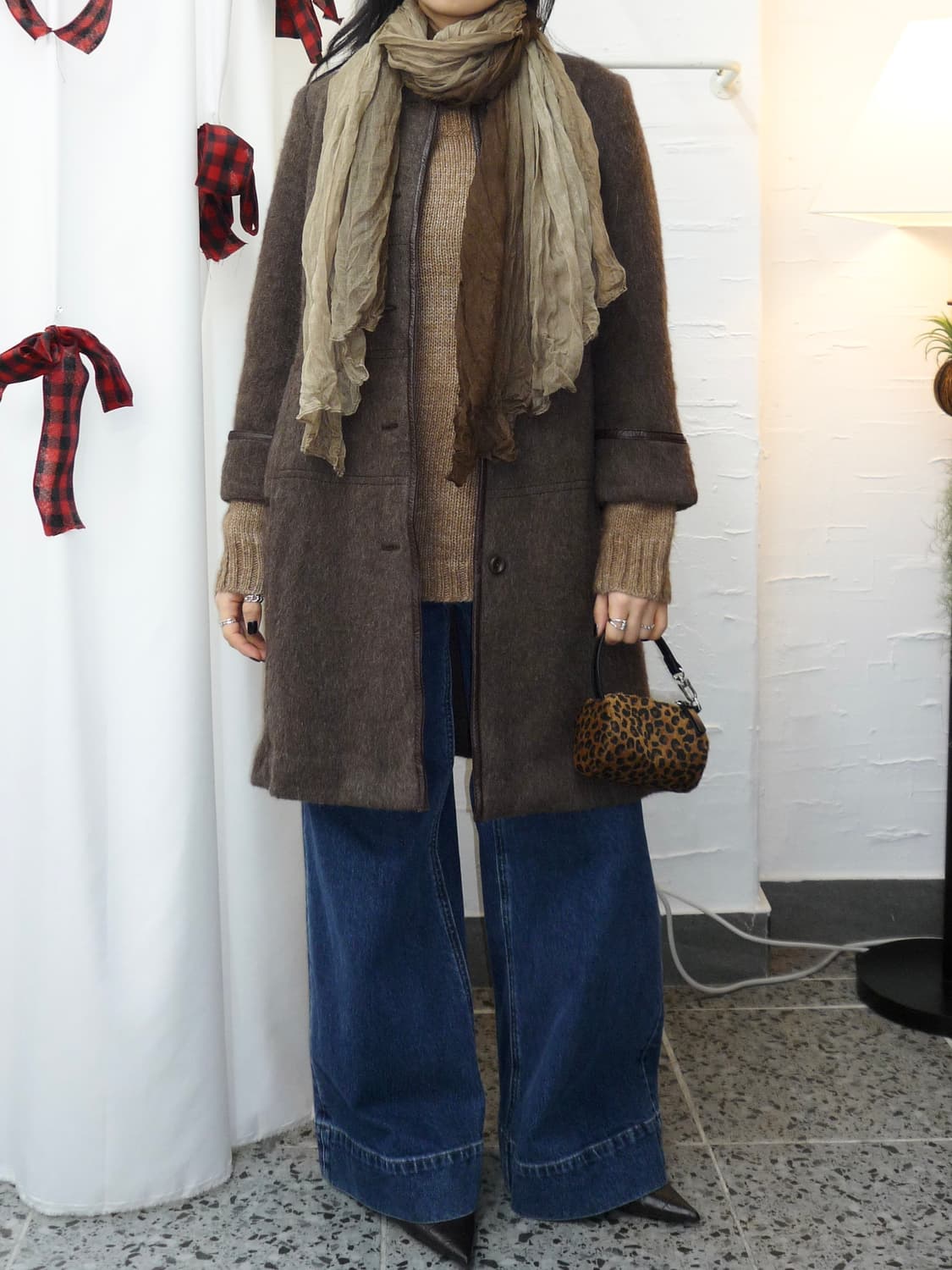 Brown vintage coat 상품이미지2