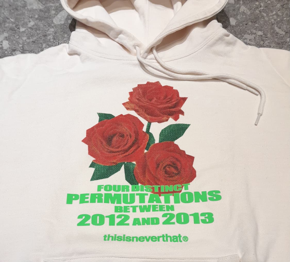 💥디스이즈네버댓 로즈 플라워 후드 아이보리 (M) 상품이미지6