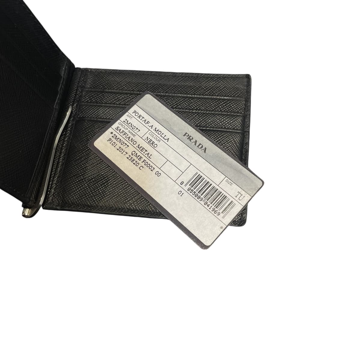(정품) 프라다 사피아노 머니클립 블랙 상품이미지3