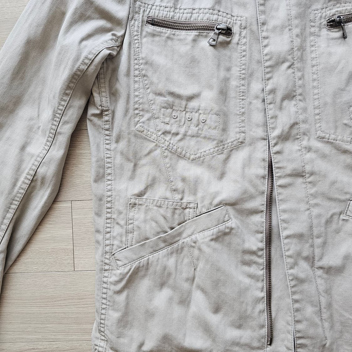 M 95 유니클로 +J 질샌더 워크 자켓 마 린넨 혼방 남자 여자 공용 상품이미지7